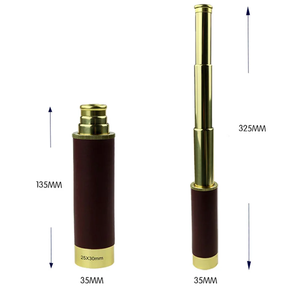 25x30 جيب أحادي العين المحمولة العتيقة اليد بحري قابل للسحب الصيد في الهواء الطلق بريزم أحادي القراصنة المنظار تلسكوب #17