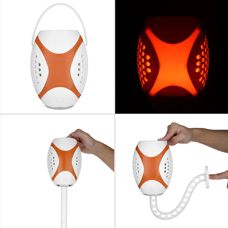 

LED Solar Power Intelligent Lighting Control Flame Lights Two Light Modes Waterproof Lamp Multiple Installation Ways Night Lamps