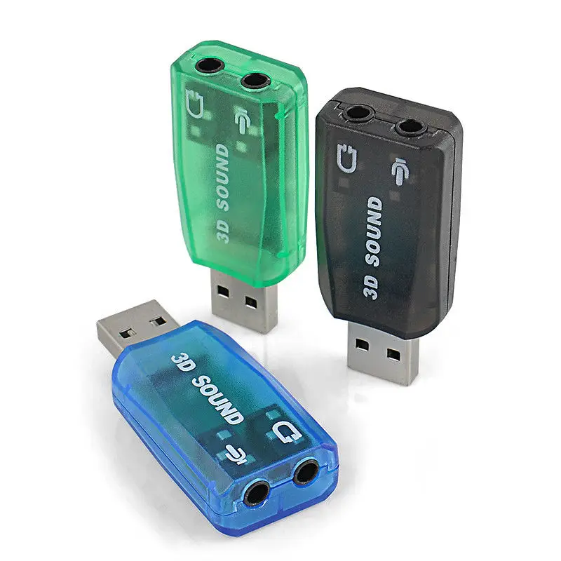 USB для 3 5 мм микрофона Разъем наушников стереогарнитура 3D Звуковая карта аудио