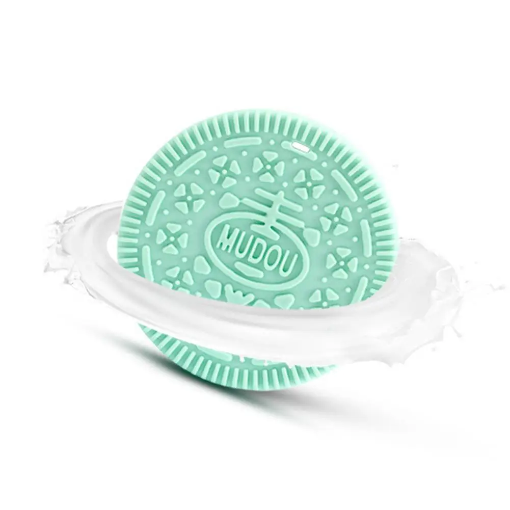 None Baby Soft Silicone Simulation Cookie Teether Teething Pain Relief Teether Toys