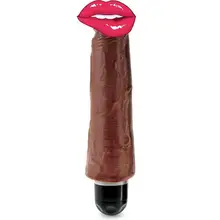 King Cock 20,3 Cm Vibradpr Stiffy Brown Consolator Dildo Vibrator