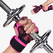 Перчатки для спортзала полупальцевый перекрестный Бодибилдинг Дышащие Перчатки для фитнеса с открытой спиной оборудование для тренажерного зала гантели