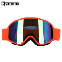Мужские и женские лыжные очки с двойными линзами, UV400, противотуманные, для взрослых, для катания на лыжах, сноуборде, молодежные, для снегохода, катания на лыжах, катания на коньках, очки EYTOCOR