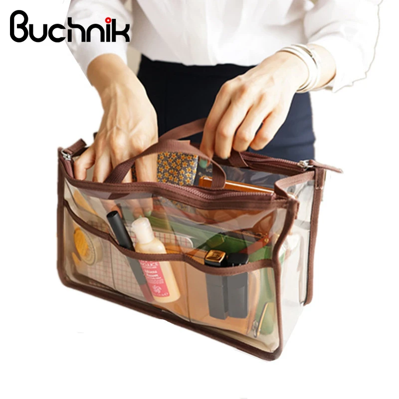 

PVC Transparent Handbags Waterproof Clear Organizer Bag Makeup Beauticians Women's Pouch Accessories Supply Products