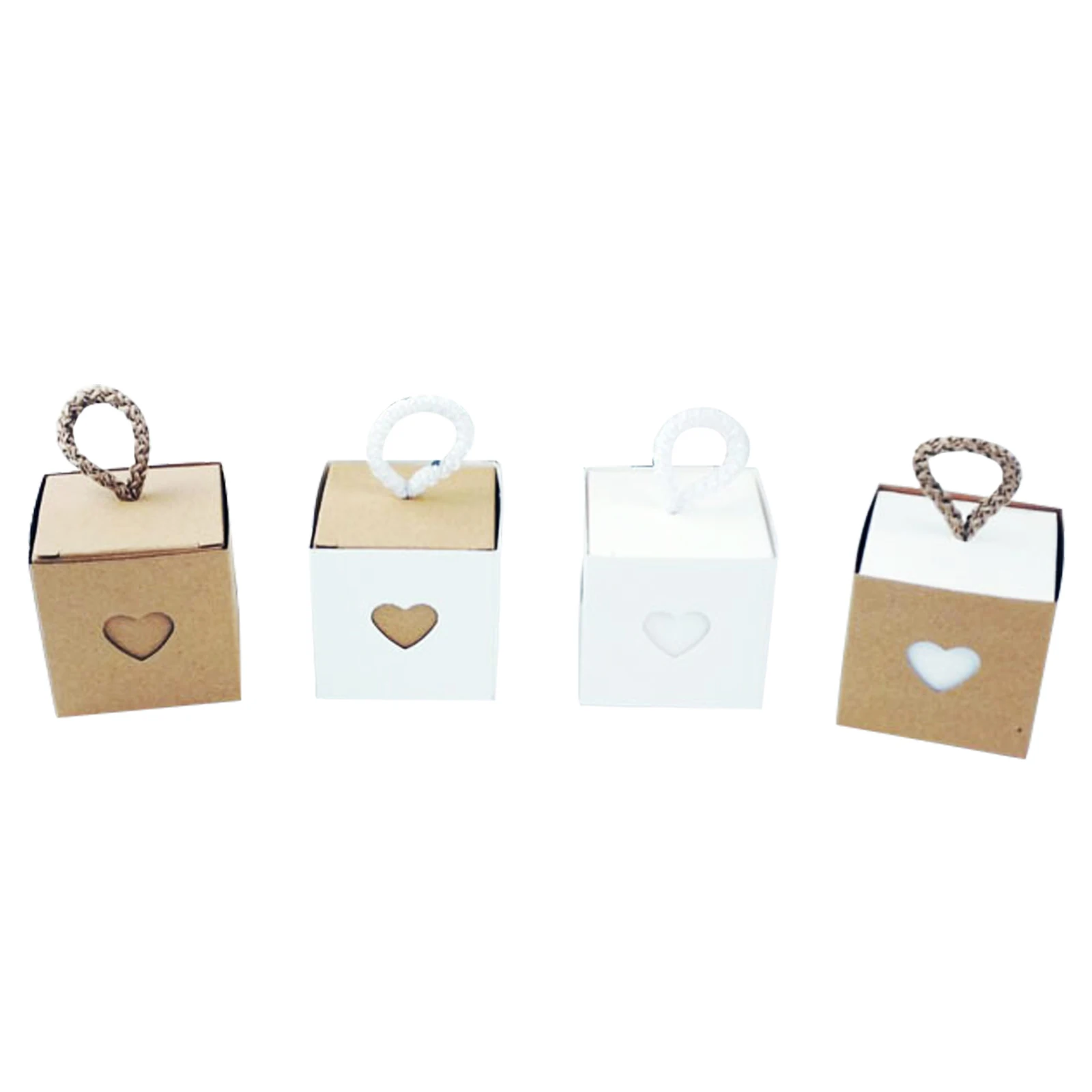 

10pcs Vintage Paper Heart Love Rustic Sweet Laser Cut Candy Gift Boxes Wedding Party Favours Supply 5.5x5.5cm Free Shipping