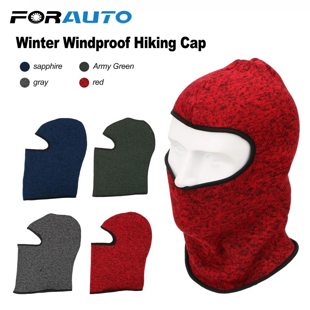 

FORAUTO Motorcycle Face Mask Face Neck Warmer Helmet Hat Men Warm Thermal Winter Windproof Hiking Cap Motorcycle Accessories