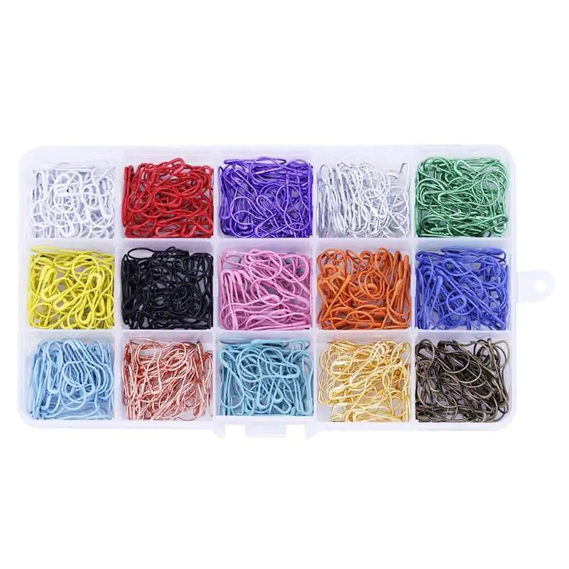 

450pcs/box Gourd Shape Pins Metal Marker Tag Safety Clips for DIY Clothing Tool