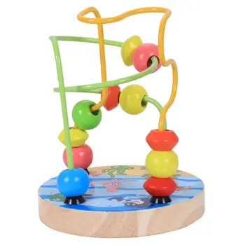 

MWZ Brand baby boys girls montessori wooden toys educational wood Beaded for children kids toy gifts,Ocean