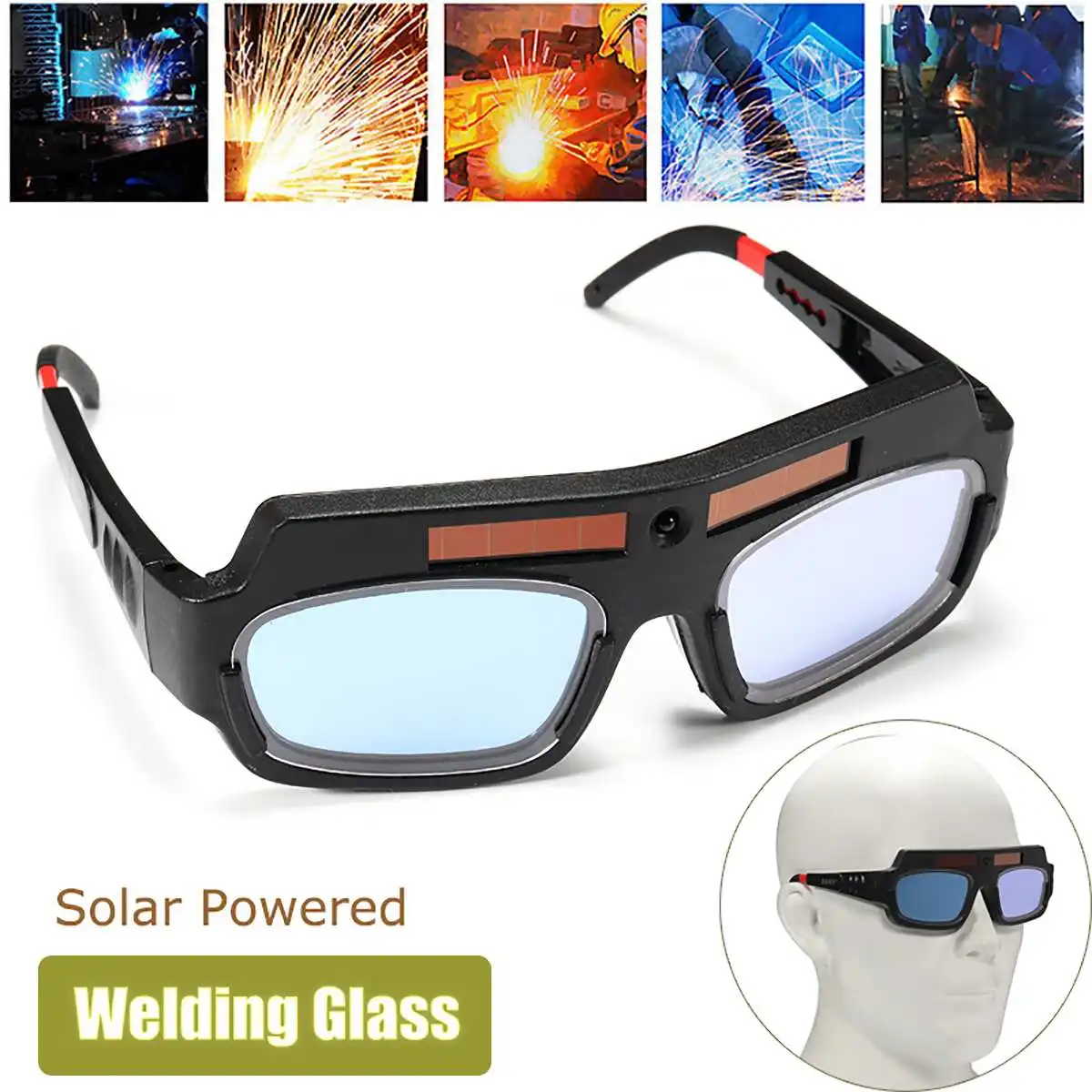 Solar Powered Auto Darkening Welding Mask Helmet Eyes Goggle Welders