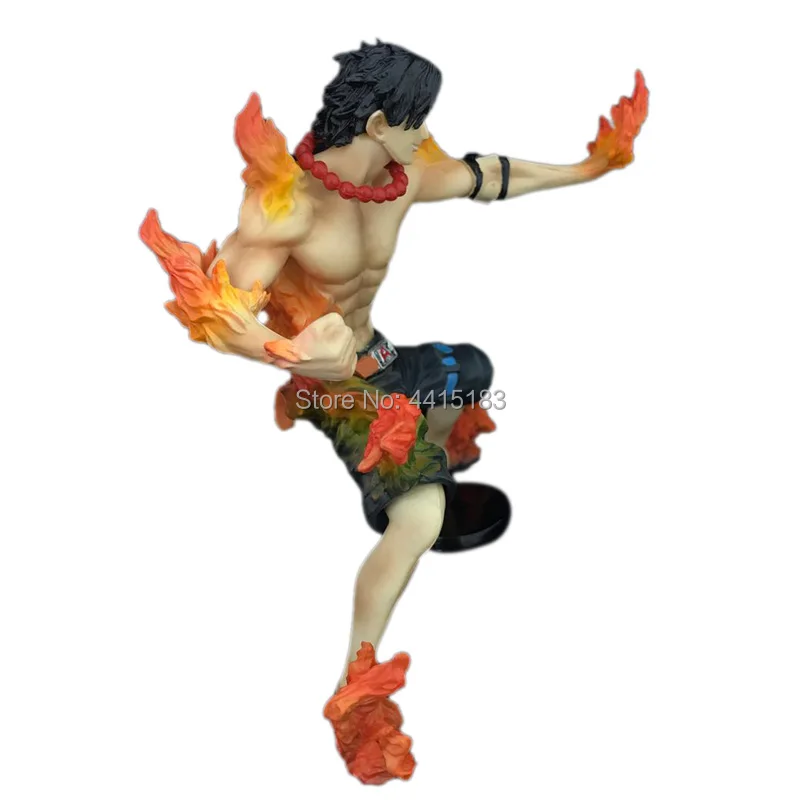 Anime One Piece Portgas.D. Ace With Fire Ace 36th PVC Action Figure Doll Collectible Model Baby Toy Christmas Gift For Children