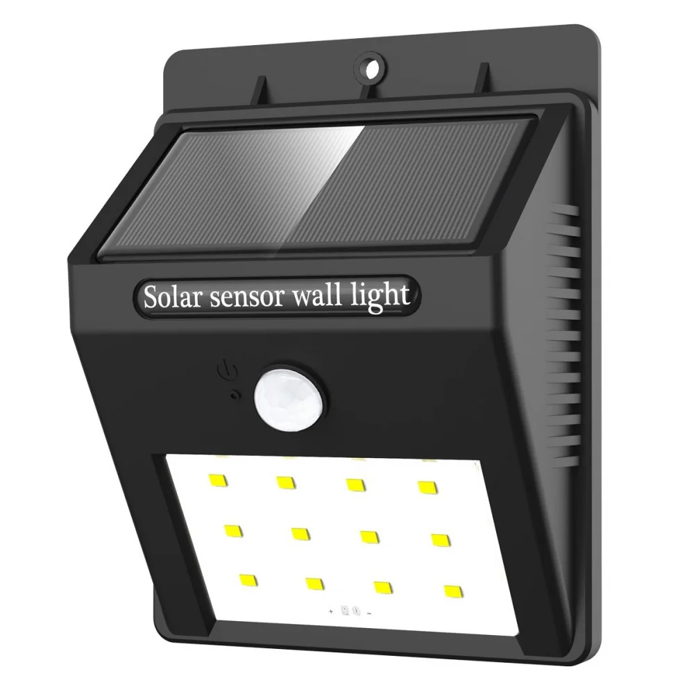 

4 Pcs Solar Power Motion Sensor Solar Lights 12LED Solar Lamp Energy Saving Courtyard Pathway Warm White Cool White Wall Light