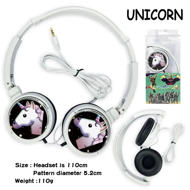 

Cute Unicorn Headphones Children Wired Headphone Headband Headset Foldable Portable Earbuds Earphones for Phones MP4 and Music