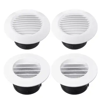 

2pcs 1pcs 4 inch Louver Air Vent Grille Home Exhaust Fan Outlet Ceiling Wall Mount Round Bathroom Indoor Fresh Air Cooling Vents