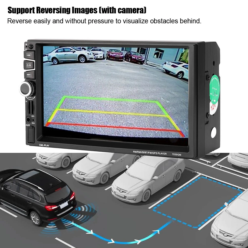 7 дюймовый 2Din MP5 7030GM Автомобильный Bluetooth MP4 плеер GPS сенсорный экран с поддержкой