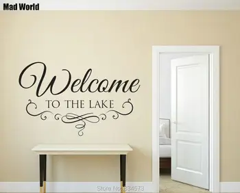 

Mad World-Welcome To The Lake Wall Art Stickers Wall Decals Home DIY Decoration Removable Room Decor Wall Stickers