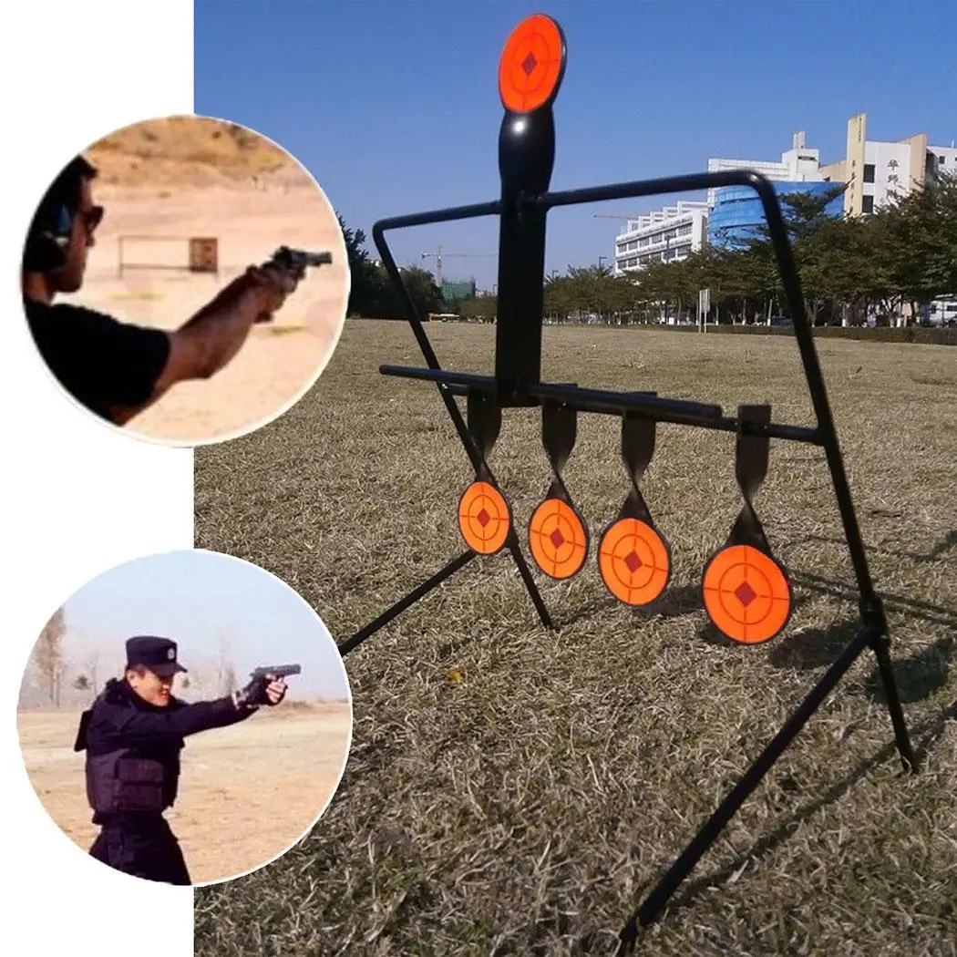 

New Shooting Target 4 Targets Automatic Reset Rotating Outdoor Hunting Target Set Useful Target