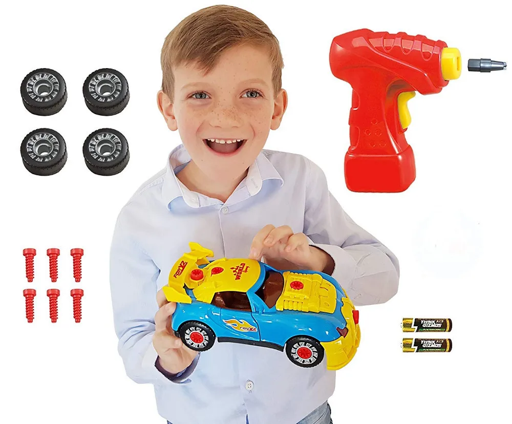 1 шт. DIY модель сборки гоночного автомобиля набор игрушек Детские шурупы игрушки