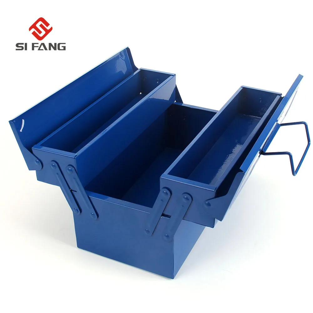 Portable Tool Box iron portable multi-function folding metal tool box Household Maintenance Electrician Anti-fall Tool case