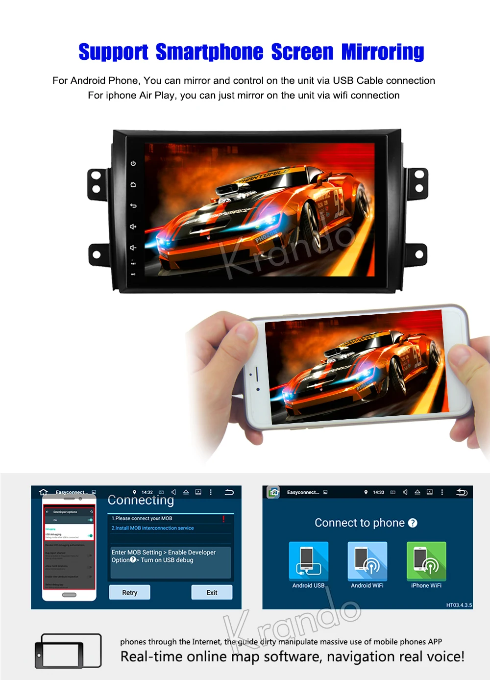 Clearance Krando Android 8.1 9" Big Screen Full touch car Multimedia player for Suzuki SX4 Fiat Sedici 2006-2012 navigation system gps BT 5 Clearance Krando Android 8.1 9" Big Screen Full touch car Multimedia player for Suzuki SX4 Fiat Sedici 2006-2012 navigation system gps BT 5