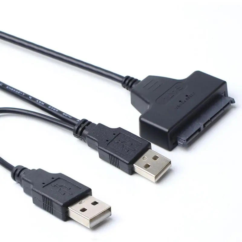 USB 2 0 для SATA 7 + 15 Pin Кабель адаптер 22Pin 2.5in HDD жесткого диска кабель передачи данных 5