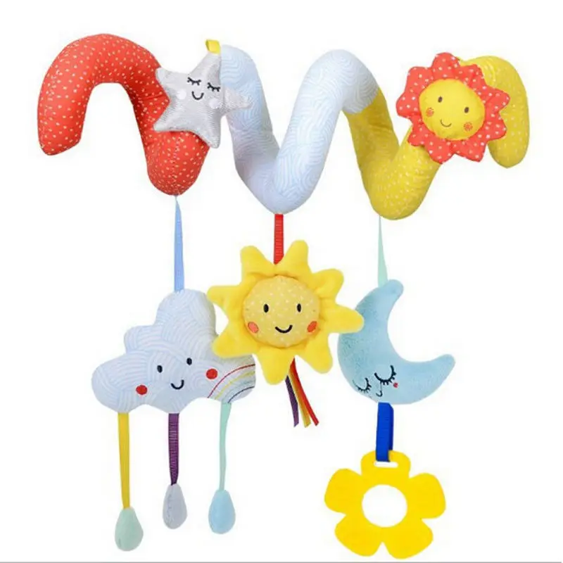 0-12M Newborn Baby Boys Girls Crib Rattles Toy Plush Animal Stroller Music Hanging Bell Toys Doll Soft Bed Baby Rattles