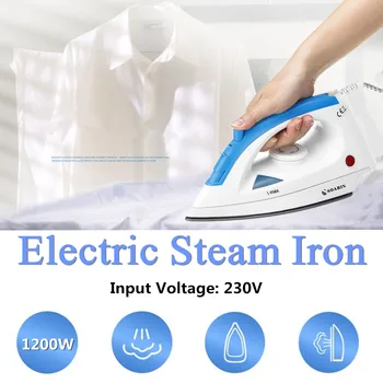 

1200W Portable Hand Held Garment Steam Iron Clothes Ironing Steamer Home Travel EU Plug 230V Anti-skidding Handle Anti-drip
