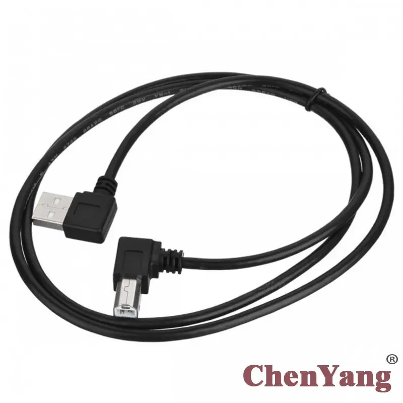 

CY 10pcs/lot B Male Angled 90 Degree Printer to Left Angled USB 2.0 A Male Cable 50cm 100cm