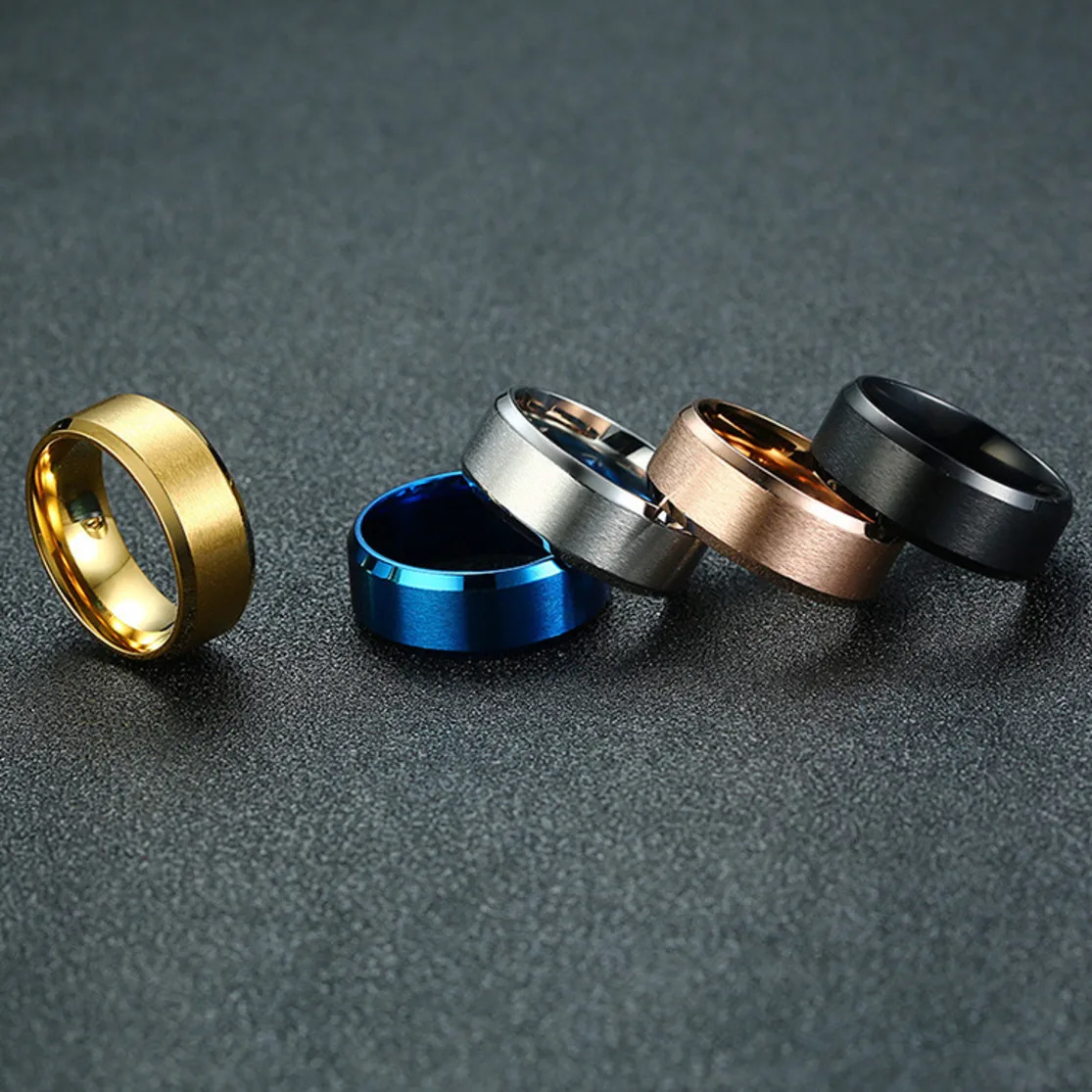 

Men's Women's Fashion Stainless Steel Ring-Affordable Luxury Scratch Proof Wedding Engagement Jewelry Band Ring size 5 6 7-13 14