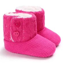 Новое поступление, детская обувь для маленьких мальчиков и девочек трикотажная хлопчатобумажная ткань вязанная крючком обувь зимняя теплая детская обувь ручной работы от 0 до 18 месяцев