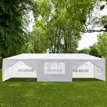 

3x9m 5 sides/8 sides Waterproof White Large Parking Shed Wedding Party Outdoor Camping Tent Pavilion Canopy