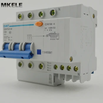 

CHINT earth leakage circuit breaker elcb DZ47LE-32 3P+N C32 Factory direct sales