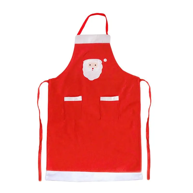 

1 pc Christmas Aprons Santa Claus Fashion Chef Apron Party Decor Kitchen Supplies for Baking Cooking Home Restaurant