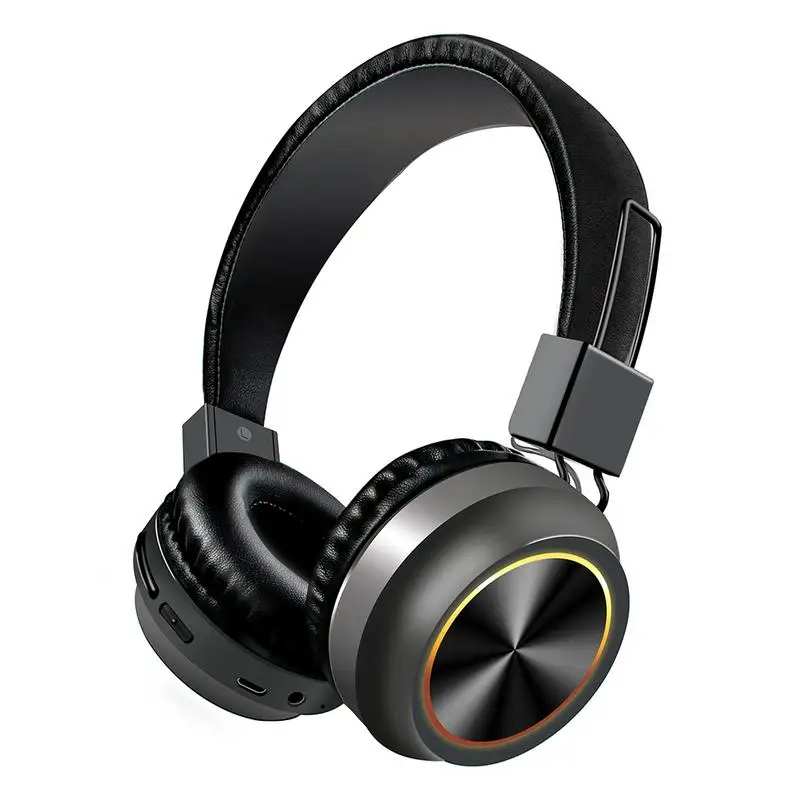 

Bluetooth V5.0+EDR Headphones LED Colorful Lights Closed Earmuffs Headphones Design Portable Foldable Design Size Adjustable