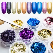 0,2 г/кор. красочный волшебный лак с зеркальным эффектом, чешуйки для ногтей, неровные блестки, порошок, хромированный пигмент, украшение для ногтей SF3049