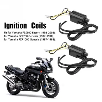 

2pcs Motorcycle Accessory Ignition Coil for Yamaha FZS600 1998-2003 Fazer FZR750 1987-1990 FZR1000 1987-1988 for Genesis copper