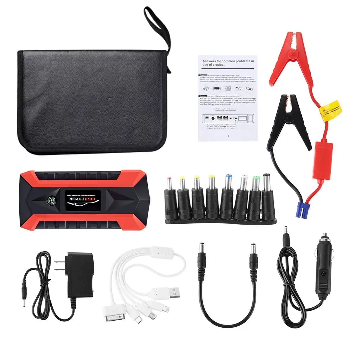 89800mAh 4USB 12V 600A LED Car Jump Starter Portable Emergency Charger Battery Power Bank Car Booster Starting Device Waterproof 89800mAh 4USB 12V 600A LED Car Jump Starter Portable Emergency Charger Battery Power Bank Car Booster Starting Device Waterproof