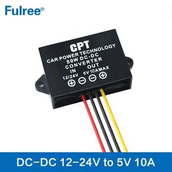 

Car LED Display Screen Power Supply 12V-24V to 5V 10A Step Down Buck Module DC-DC Car Power Converter