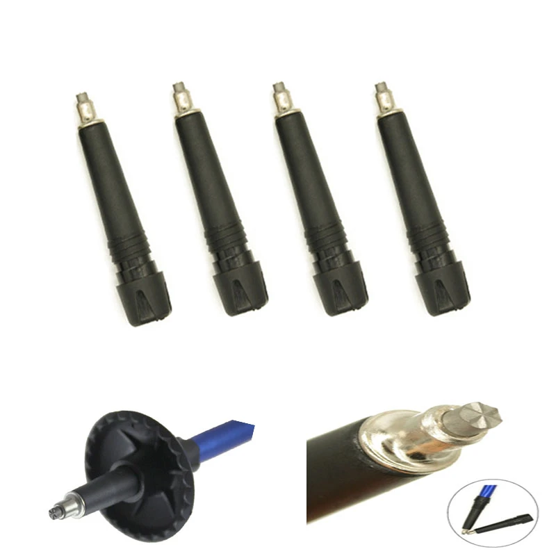 4pcs Tungsten Carbide Tip Trekking Pole Nordic Walk Stick Cane Climb