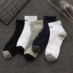 Узор утолщение движения хлопковые носки мужские носки 5 Обе коробки вентиляции пот дезодорирующие носки бизнес дел носки