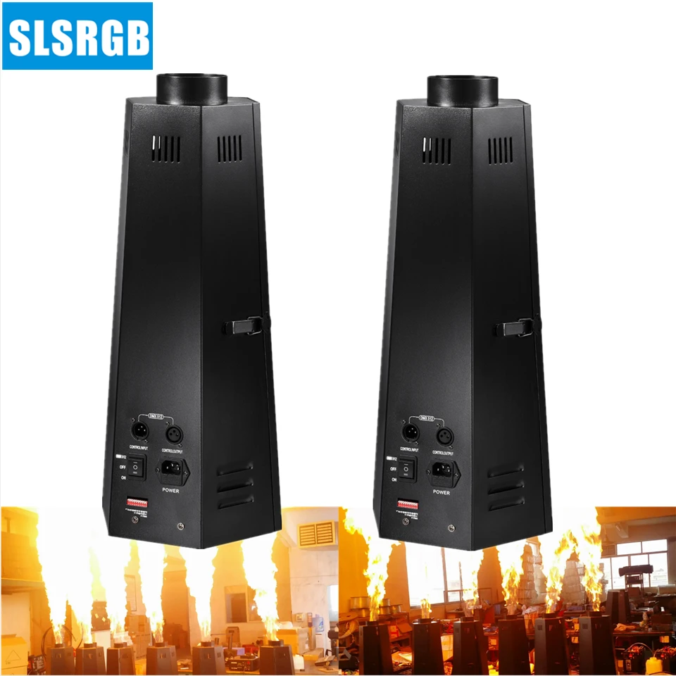 SLSLITE 2PCS/Lot DMX Fire Machine Spray Fire Effect Stage Flame Machine