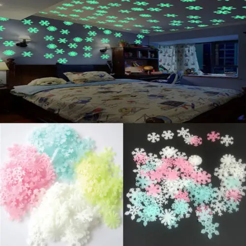 Рождественские 3D наклейки на стену сделай сам светящиеся флуоресцентные