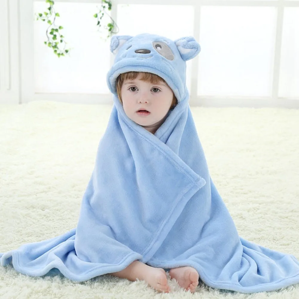 Мягкий детский банный халат с капюшоном и рисунком милых животных; детское одеяло; детский банный халат; Банное полотенце для малышей; Флисовое одеяло