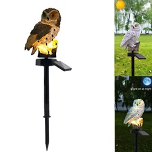 На солнечных батареях садовый светильник водостойкий сова форма светодиодный пейзаж газон свет для дорожек двор Декор для патио