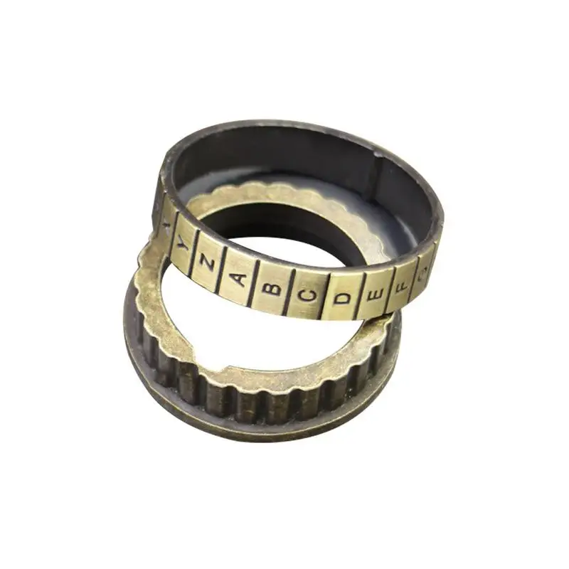 Camping Game Tool Da Vinci Code Lock Ring Wedding Proposal Ring Mini Cryptex Valentine's Day Romantic Birthday Gifts for Her