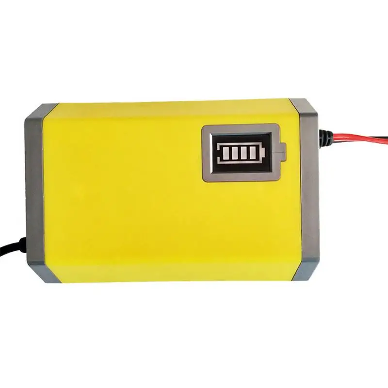 Smart Car Motorcycle Battery Charger 12V 6A Car Battery Charger Reverse Short Circuit Protection Full Self-Stop Marquee Display 
