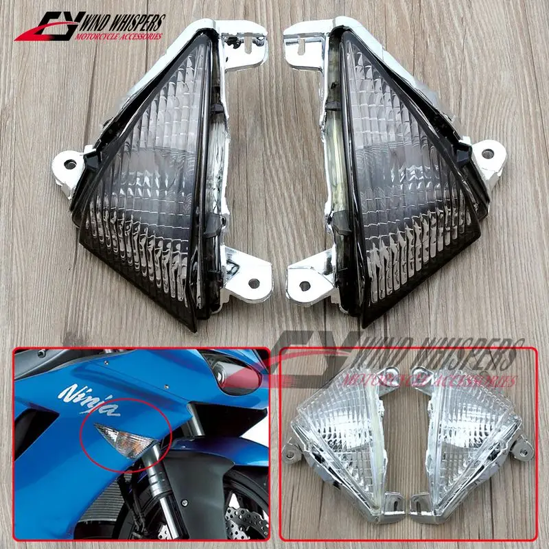 Передняя крышка указателя поворота для Kawasaki Z1000 07 13 Ninja 650R 06 08 ZX 6R 05 12 10R GTR 1400 16 14R