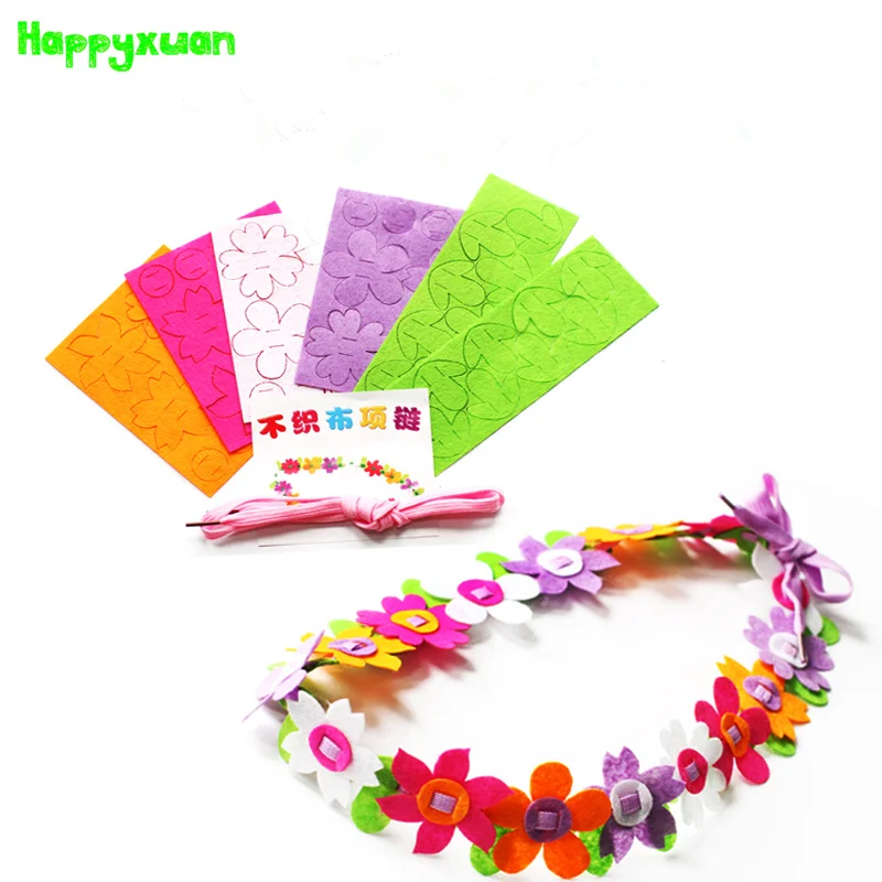 Happyxuan 4 шт./лот войлочное ожерелье с цветами из ткани ручной работы DIY
