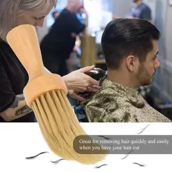 Деревянная ручка салон шеи щетка для обметания волос стрижки очистки щетка, Очищающий Инструмент парикмахерские принадлежности