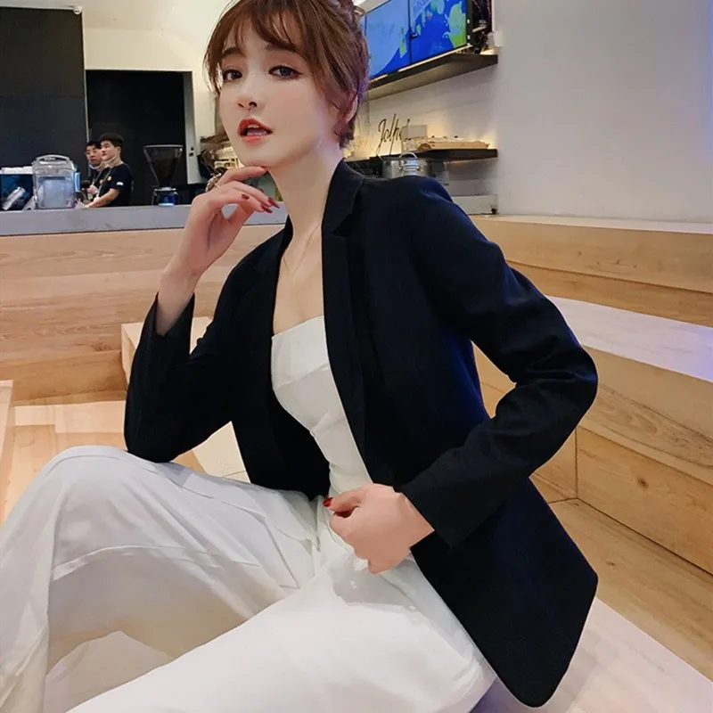 Red Pink One Button Ladies Blazers Women Spring Women Suit Jacket Blazer Female Office Tops Coats