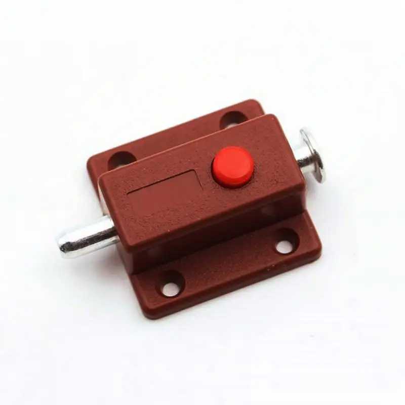 

2Pcs/set Furniture Hardware Plastic Automatic Button Latch Door Exposed Spring Latch